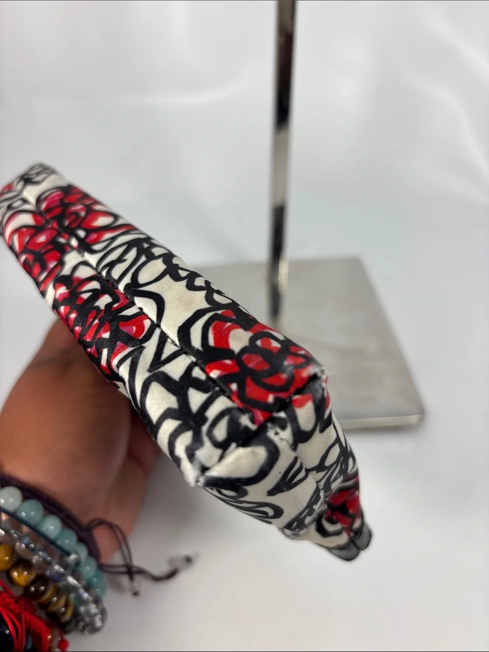 Coach Black & Red Floral Logo Small Cosmetic Pouch